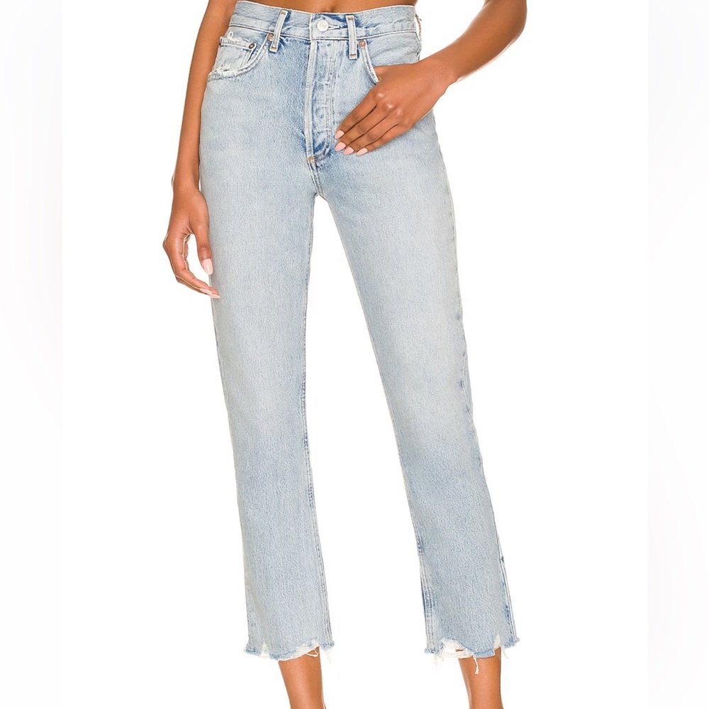 AGOLDE Riley High Rise Straight Crop in Curio. Size 26. Good condition.